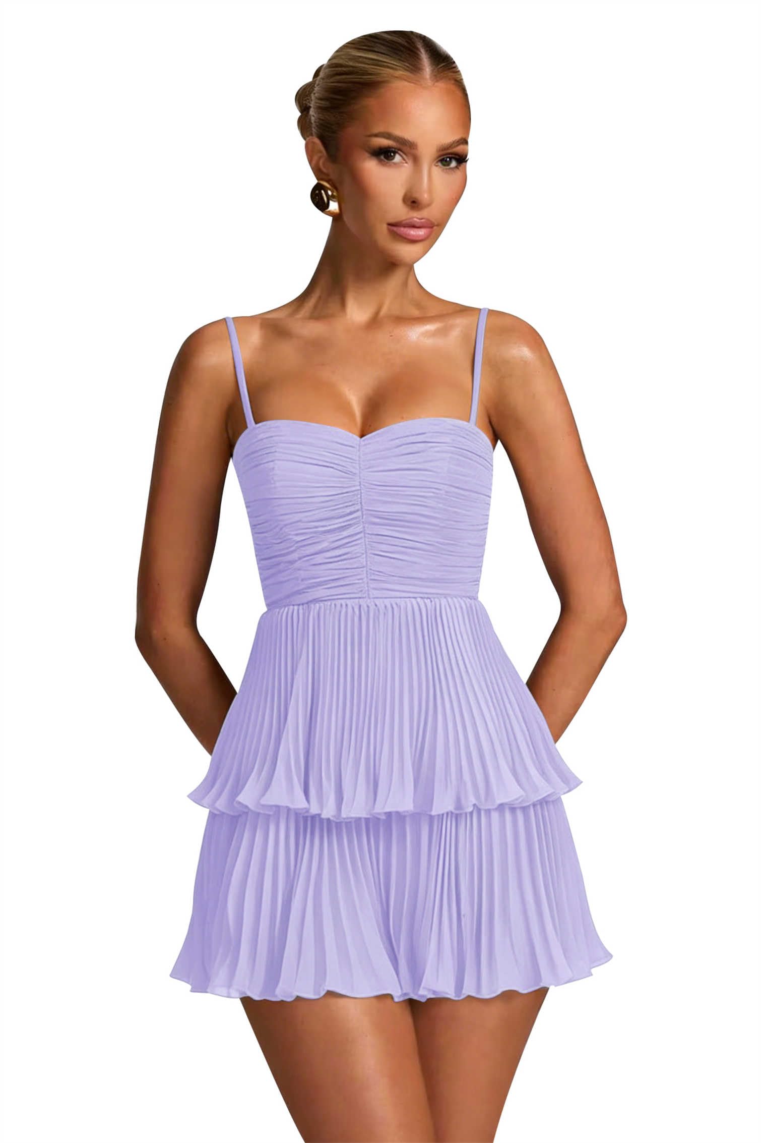 Chiffon Homecoming Dresses for Teens 2026 Spaghetti Straps Short Mini Dress A Line Formal Cocktail Party Prom Dress
