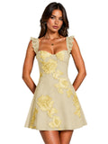 Floral Homecoming Dresses for Teens Short Princess A Line Mini Prom Cocktail Party Gowns