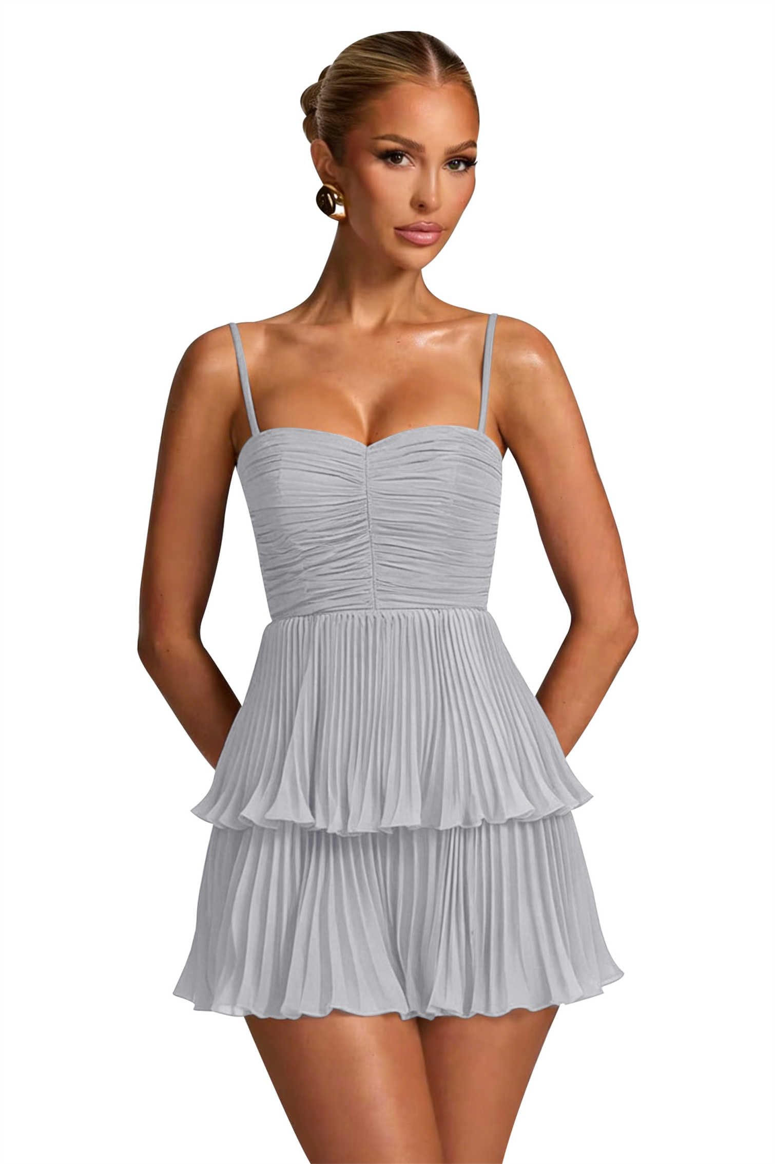 Chiffon Homecoming Dresses for Teens 2026 Spaghetti Straps Short Mini Dress A Line Formal Cocktail Party Prom Dress
