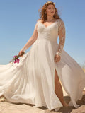 Women's Beach Wedding Dresses for Bride 2025 Long Lace Wedding Bridal Gowns