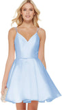 Women's Short Homecoming Dresses for Teens 2025 V Neck Satin Prom Cocktail Gowns