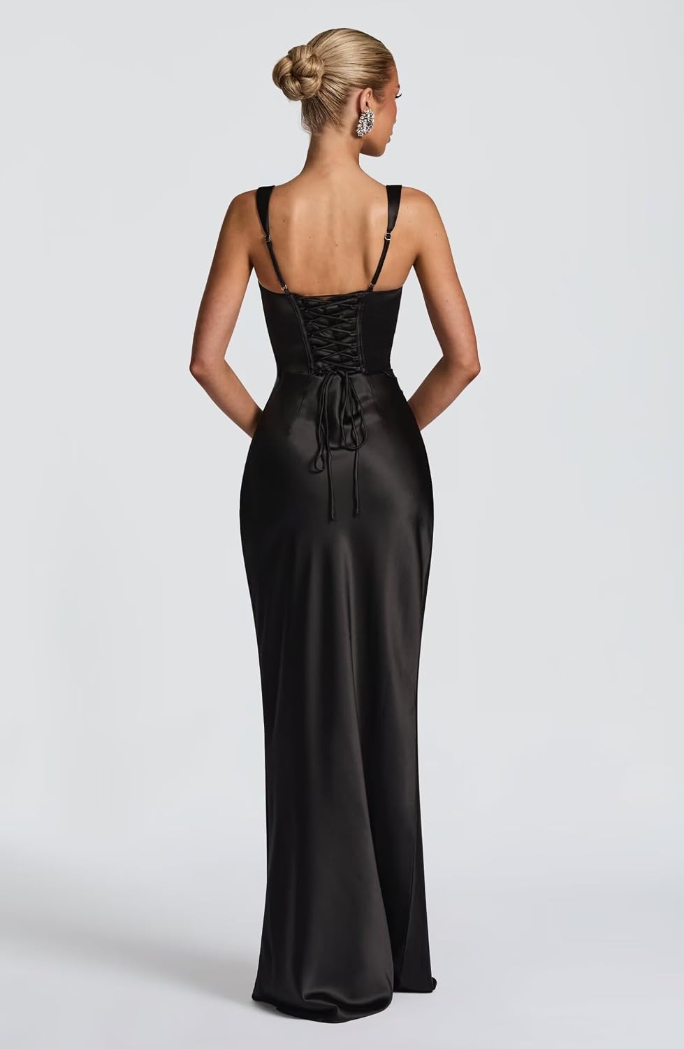 Mermaid Bridesmaid Dresses with Scarf 2027 Long Satin Spaghetti Straps Ruched Formal Evening Party Dress for Women