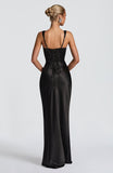 Mermaid Bridesmaid Dresses with Scarf 2027 Long Satin Spaghetti Straps Ruched Formal Evening Party Dress for Women