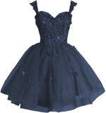 Off Shoulder Glitter Tulle Homecoming Dresses for Teens 3D Butterfly Short Prom Dress Sequin Quinceanera Dresses