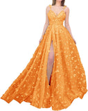 Sparkly Prom Dresses for Teens 2027 3D Butterfly Tulle Spaghetti Straps Long Slit Backless Party Gowns