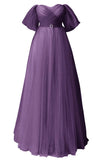 Glitter Tulle Prom Dresses Off The Shoulder Sweetheart Puffy Long Evening Gowns for Women 2027