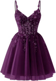 Lace Applique Tulle Homecoming Dresses for Teens Sparkly 3D Flower Short Prom Dress Sequin Quinceanera DAMA Dress