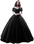 Tulle Ball Gown Cinderella's Off Shoulder Quinceanera Dress Wedding Dresses Evening Formal Gown