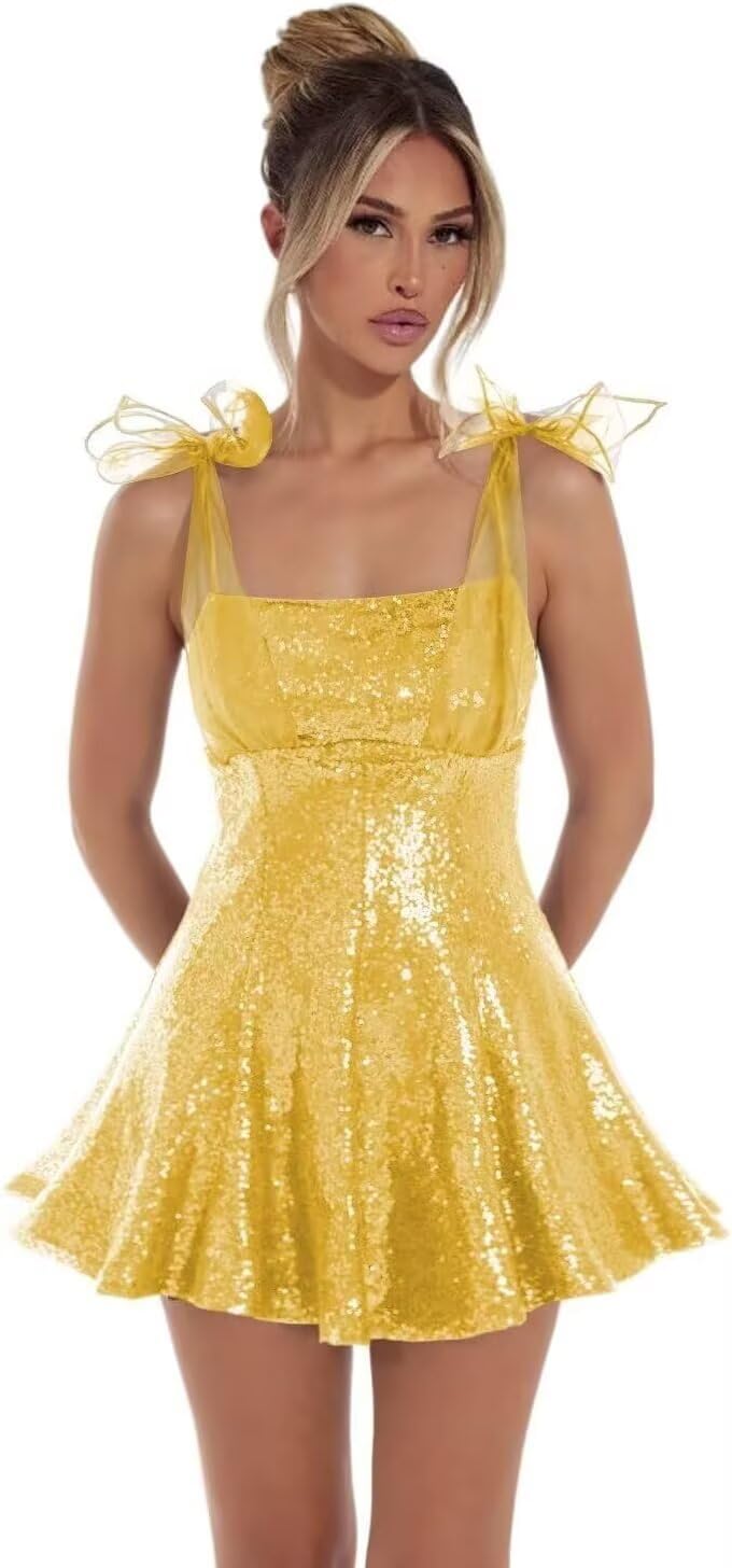 Spaghetti Straps Sequin Homecoming Dresses for Teens Short Prom Dress Sparkly A-Line Cocktail Party Gowns