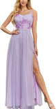 Women's Formal Choir Dress Elegant Midi Mesh Embroidered for Wedding Guest Bridesmaid Cocktail Party Flowy Prom Dress