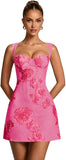 Floral Tulle Homecoming Dresses 2026 Corset A Line Mini Graduation Dress Short Cocktail Party Gown