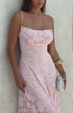 Lace Jacquard Bridesmaid Dresses for Women 2027 Spaghetti Straps Ruffle Formal Wedding Guest Dress Formal Evening Dress