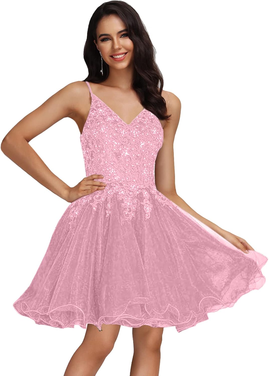 Tulle Homecoming Dresses Teens Lace Beaded Party Dress Juniors Short Prom Dresses