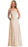 Lace Floral Junior Bridesmaid Dresses Long Spaghetti Strap Prom Dress for Teens Formal Gown Flower Girls Dress