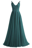 Lace Bridesmaid Dresses for Wedding with Slit Spaghetti Straps Chiffon Aline Formal Evening Party Gowns