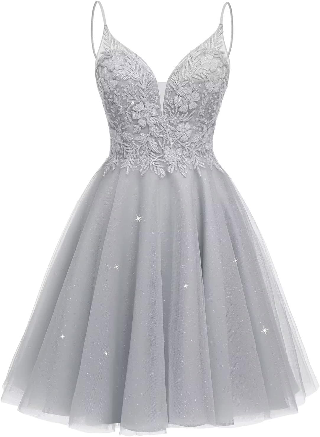 Sparkly Tulle Homecoming Dresses Short Lace Prom Dresses for Teens Mini Cocktail Dress