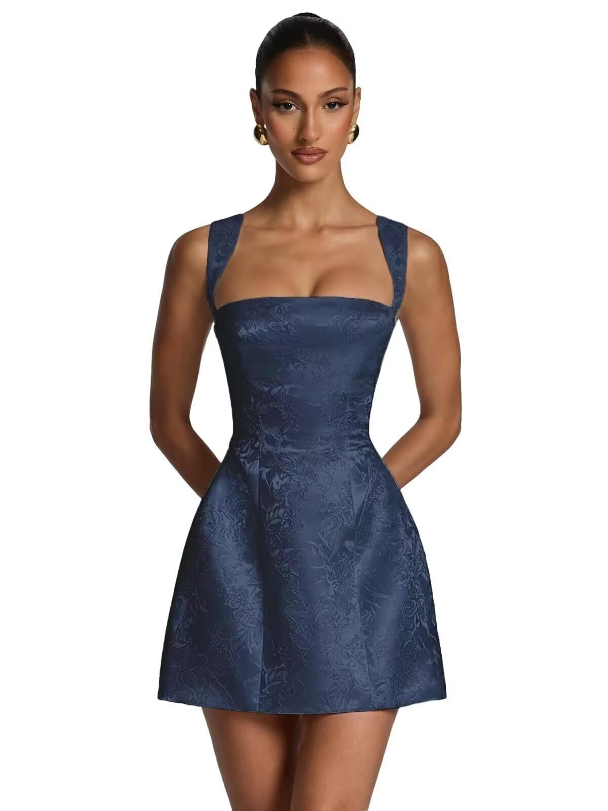 Kingbridal Jacquard Satin Homecoming Dresses for Teens 2026 A-Line Short Prom Cocktail Dress