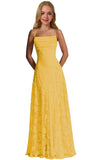 Lace Floral Junior Bridesmaid Dresses Long Spaghetti Strap Prom Dress for Teens Formal Gown Flower Girls Dress