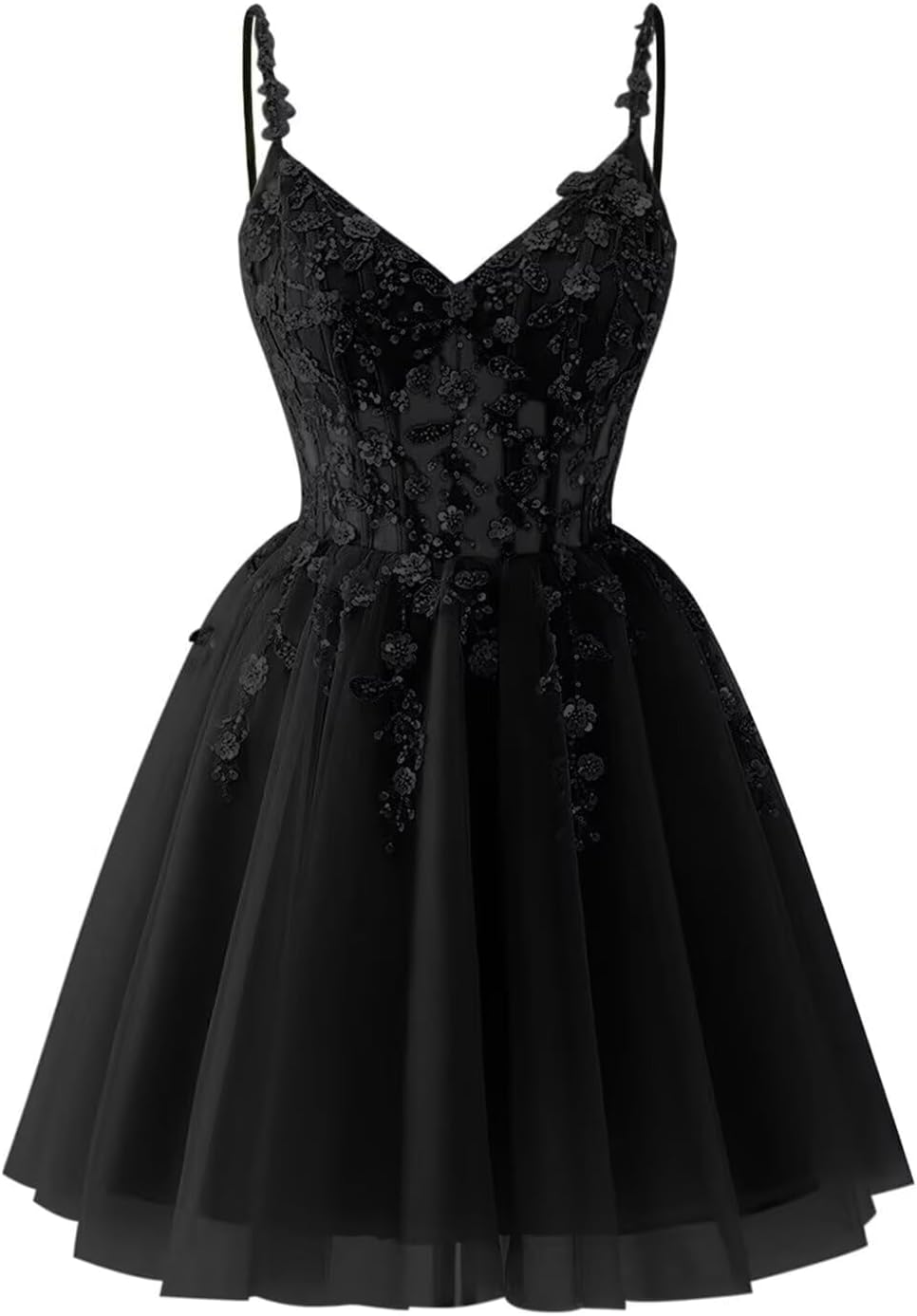 Lace Applique Tulle Homecoming Dresses for Teens Sparkly 3D Flower Short Prom Dress Sequin Quinceanera DAMA Dress