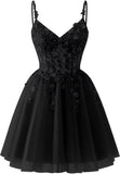 Lace Applique Tulle Homecoming Dresses for Teens Sparkly 3D Flower Short Prom Dress Sequin Quinceanera DAMA Dress