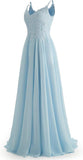Lace Bridesmaid Dresses for Wedding with Slit Spaghetti Straps Chiffon Aline Formal Evening Party Gowns