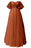 Glitter Tulle Prom Dresses Off The Shoulder Sweetheart Puffy Long Evening Gowns for Women 2027