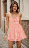 Spaghetti Straps Sequin Homecoming Dresses for Teens 2027 Short Sequin Dresses Mini Formal Cocktail Gown