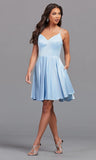 Women's Short Homecoming Dresses for Teens 2025 V Neck Satin Prom Cocktail Gowns