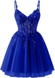 Lace Applique Tulle Homecoming Dresses for Teens Sparkly 3D Flower Short Prom Dress Sequin Quinceanera DAMA Dress