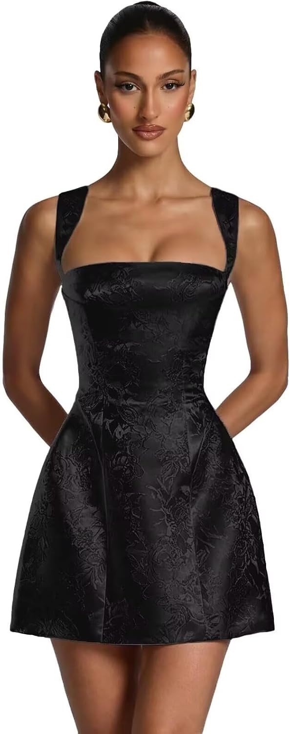Kingbridal Jacquard Satin Homecoming Dresses for Teens 2026 A-Line Short Prom Cocktail Dress
