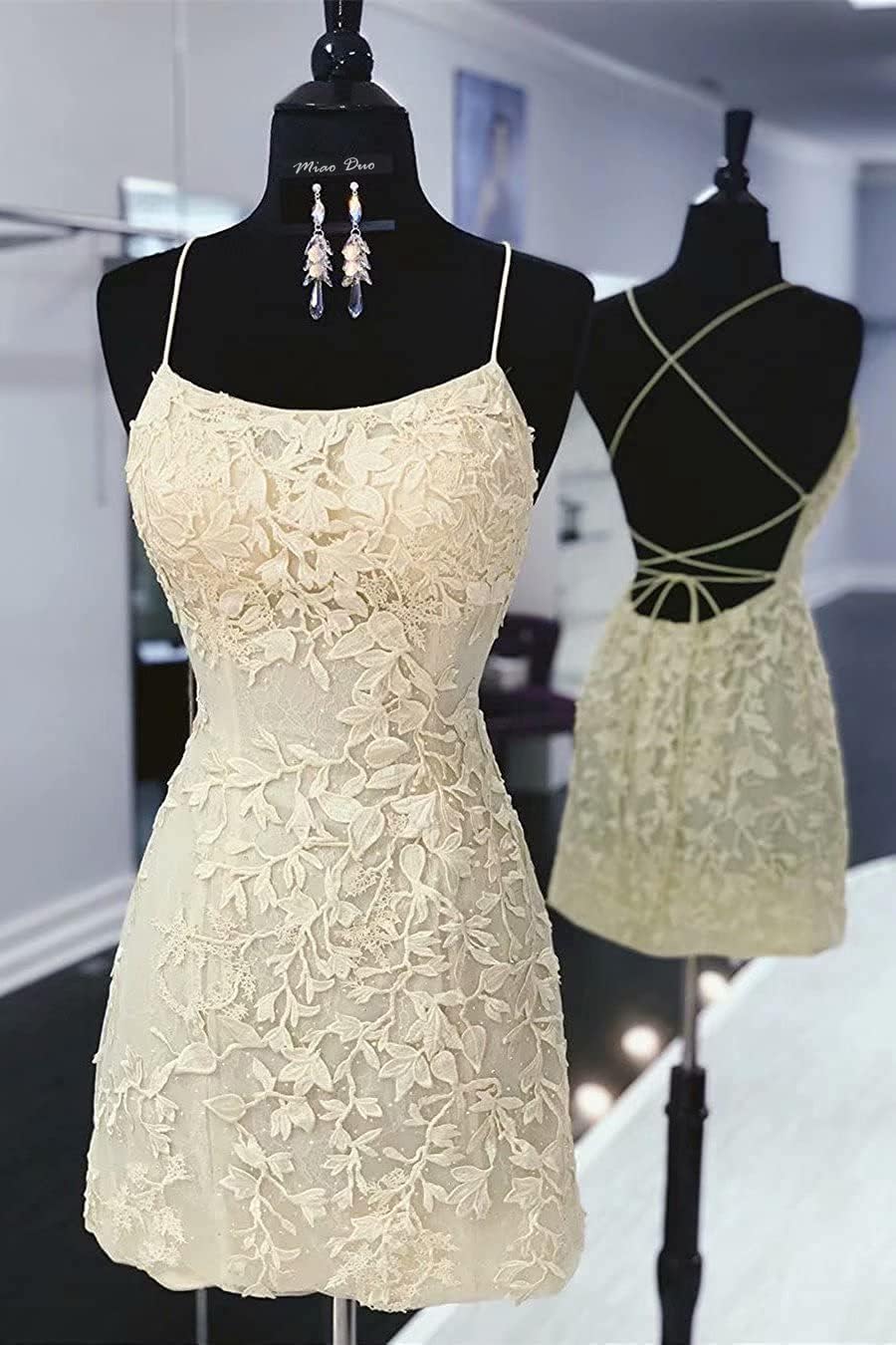 Vestidos cortos ajustados para el regreso a casa para adolescentes, vestidos de fiesta cortos de encaje, vestidos de cóctel 