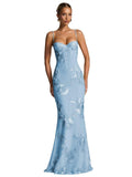 Spaghetti Straps Mermaid Prom Dress 2026 Floral Embroidery Long Corset Formal Evening Gowns