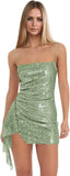 Spaghetti Straps Sequin Homecoming Dresses for Teens 2027 Sparkly Tight Short Prom Cocktail Party Gowns