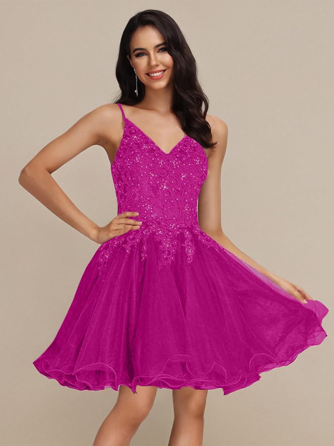 Tulle Homecoming Dresses Teens Lace Beaded Party Dress Juniors Short Prom Dresses