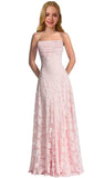 Lace Floral Junior Bridesmaid Dresses Long Spaghetti Strap Prom Dress for Teens Formal Gown Flower Girls Dress