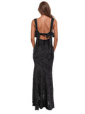 Jacquard Laces Prom Dress for Women Bridesmaid Dresses Bow Strapless Long Formal Wedding Party Gown