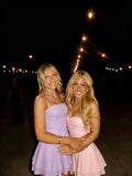 Spaghetti Straps Chiffon Homecoming Dresses for Teens Short 2026 Tiered Ruffle Square Neck Mini Cocktail Gowns