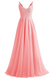 Lace Bridesmaid Dresses for Wedding with Slit Spaghetti Straps Chiffon Aline Formal Evening Party Gowns