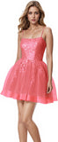 Tulle Homecoming Dresses Teens Lace Beaded Party Dress Juniors Short Prom Dresses