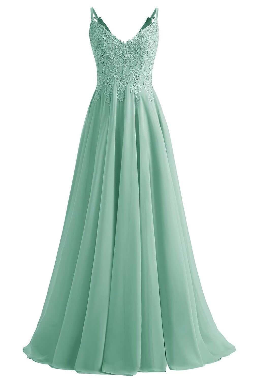 Lace Bridesmaid Dresses for Wedding with Slit Spaghetti Straps Chiffon Aline Formal Evening Party Gowns