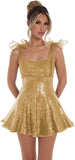 Spaghetti Straps Sequin Homecoming Dresses for Teens Short Prom Dress Sparkly A-Line Cocktail Party Gowns
