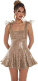 Sparkly Sequin Homecoming Dresses for Teens 2027 Spaghetti Strap Short Prom Dress with Bow Glitter Tulle Cocktail Party Gown
