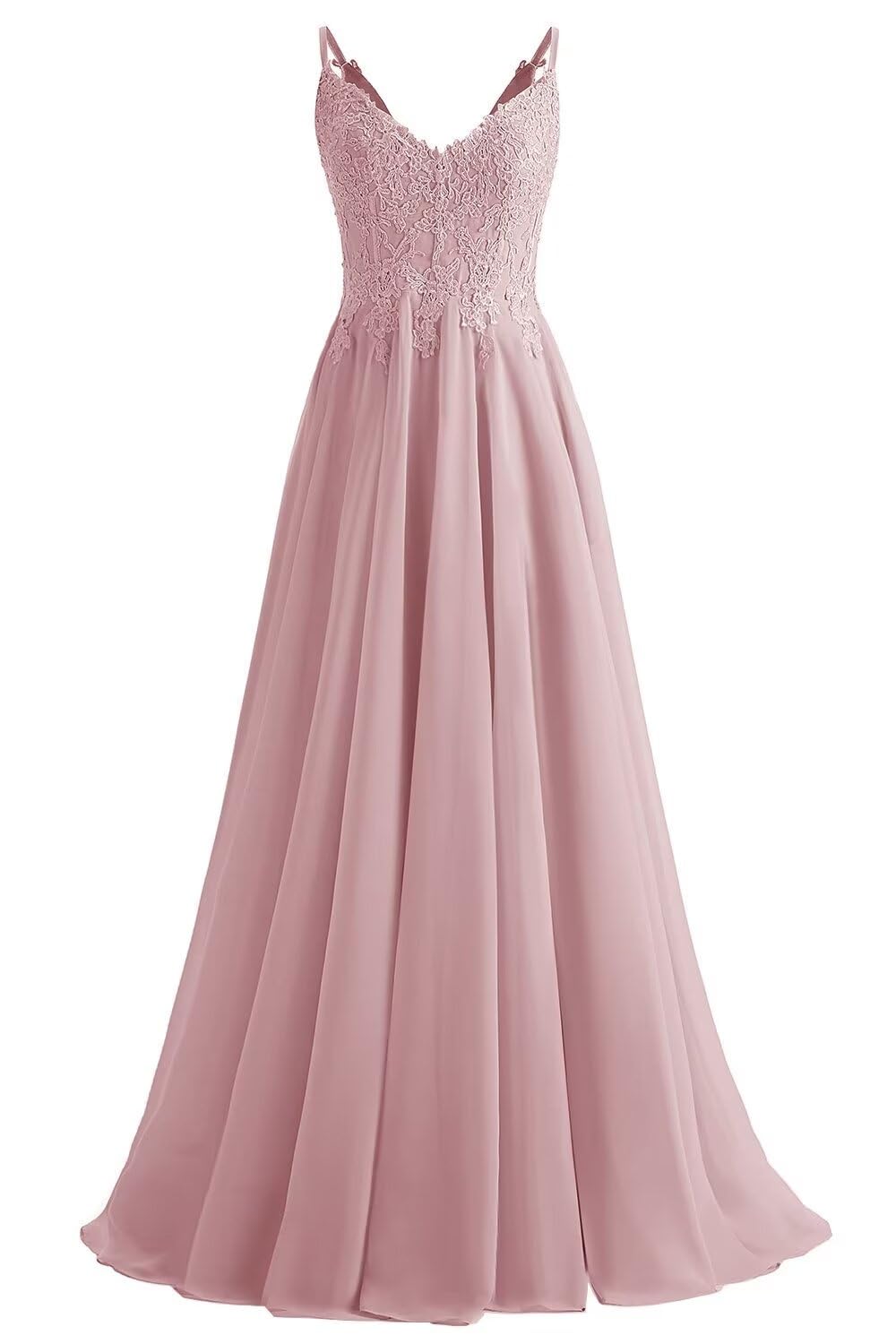 Lace Bridesmaid Dresses for Wedding with Slit Spaghetti Straps Chiffon Aline Formal Evening Party Gowns