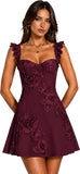 Floral Homecoming Dresses for Teens Short Princess A Line Mini Prom Cocktail Party Gowns