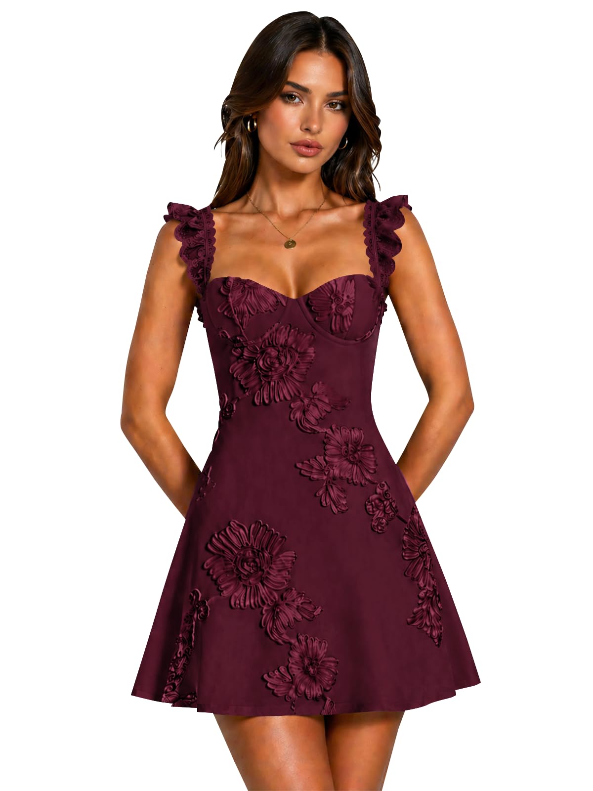 Floral Homecoming Dresses for Teens Short Princess A Line Mini Prom Cocktail Party Gowns