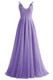 Lace Bridesmaid Dresses for Wedding with Slit Spaghetti Straps Chiffon Aline Formal Evening Party Gowns
