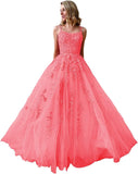 Ballkleider, langes Ballkleid für Damen, Spaghettiträger, Tüll, A-Linie, sexy, rückenfrei, formelle Partykleider mit Taschen 