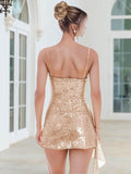 Spaghetti Straps Sequin Homecoming Dresses for Teens 2027 Sparkly Tight Short Prom Cocktail Party Gowns