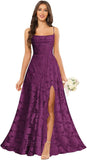 Women’s Ruffled Bridesmaid Dresses Scoop Neck Floral Chiffon Formal Dress Wrap Pleated Wedding Guest Dress
