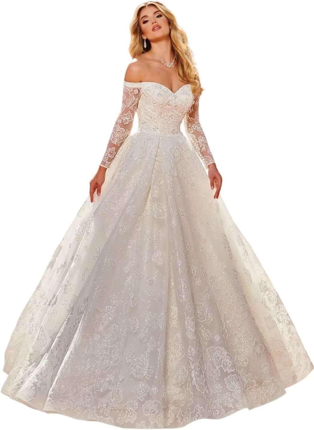 Women's Beach Wedding Dresses for Bride 2025 Long Lace Wedding Bridal Gowns